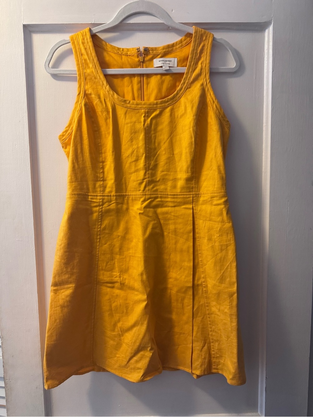 Banana Republic Yellow Sleeveless A-Line Mini Dress